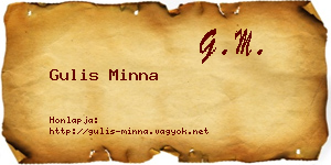 Gulis Minna névjegykártya